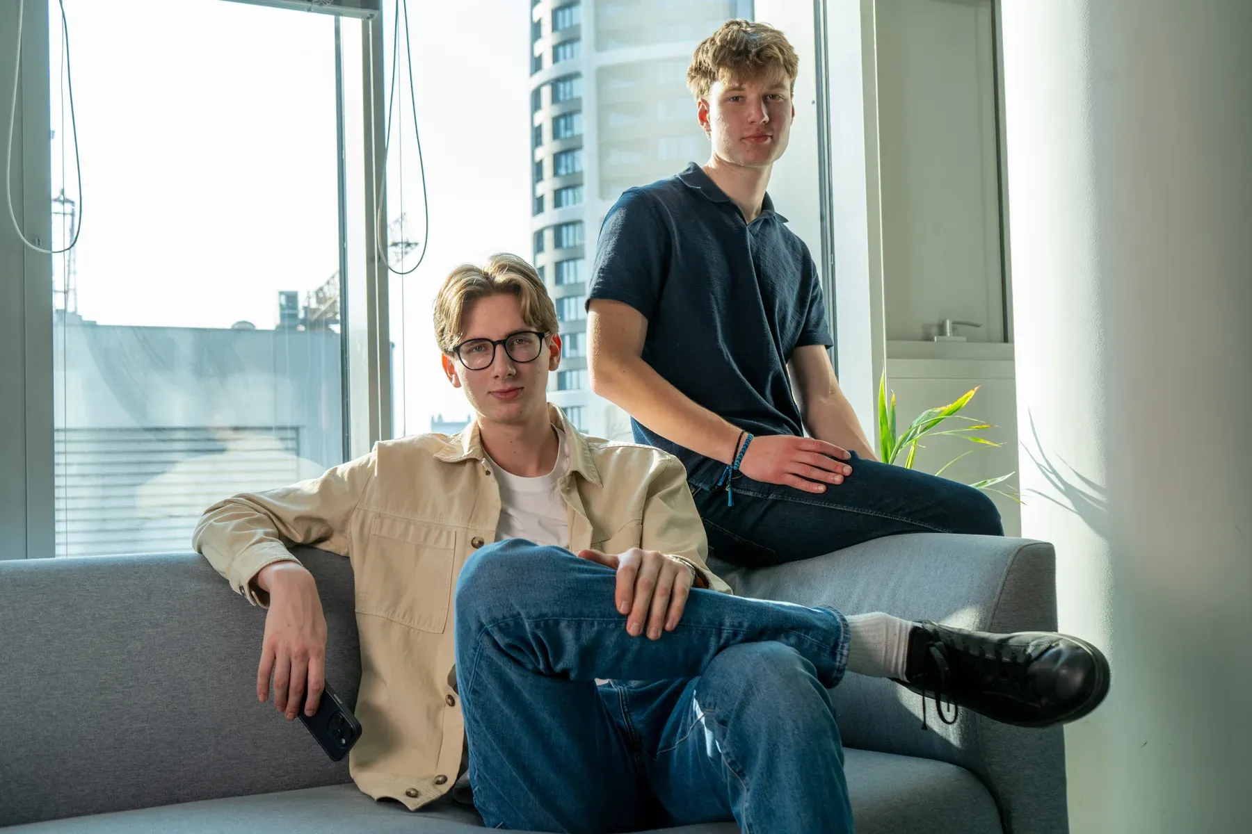 Solureach founders Leo Rehúš and Adam Hupka at work